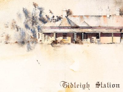 Gidleigh station homestead-watercolour elevation-Bungendore NSW-chris-wilmar-architect-for-wilmar-schutz