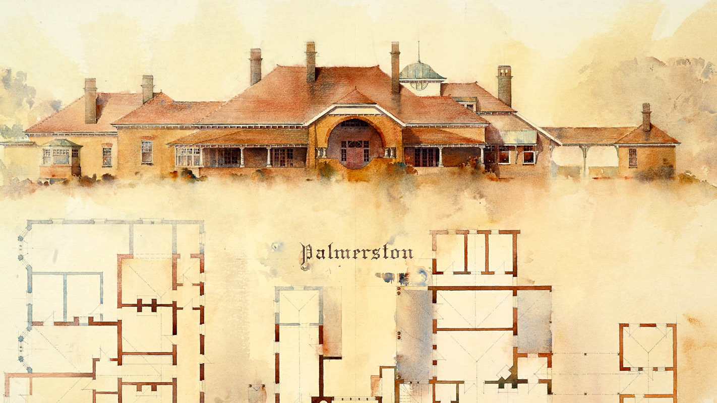 Petersons winery-watercolour elevation-Armidale NSW-chris-wilmar-architect-for-wilmar-schutz