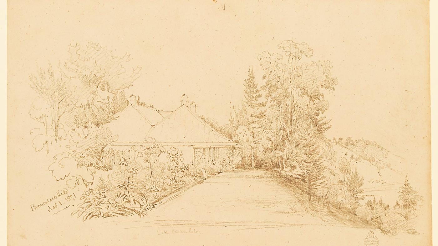 Brownlow Hill Estate-pencil-sketch-by-conrad-martens-state-library-nsw-chris-wilmar-architect-for-wilmar-schutz